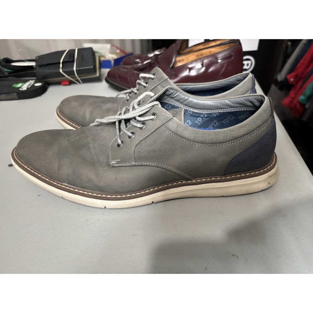 Nunn Bush Men's Chase Plain Toe Oxford 10.5 M Gray Blue